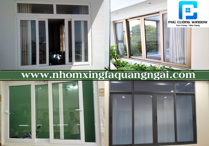 Sản phẩm của Phú Cường Window -  Cửa sổ mở quay 4 cánh nhôm xingfa